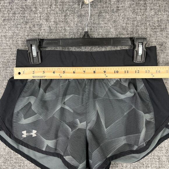 Under Armour Shorts‎ Womens Small Gray Fitted Heatgear Lined Running Workout Gym - Picture 6 of 10